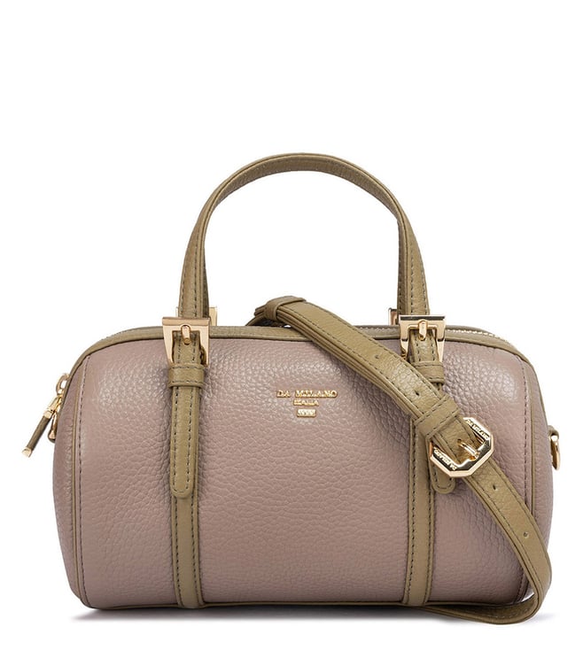 Buy Da Milano Taupe Genuine Leather Laptop Bag Online @ Tata CLiQ Luxury