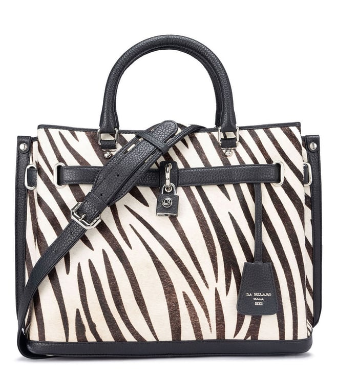 Da Milano Handbags : Buy Da Milano Black and White Leather