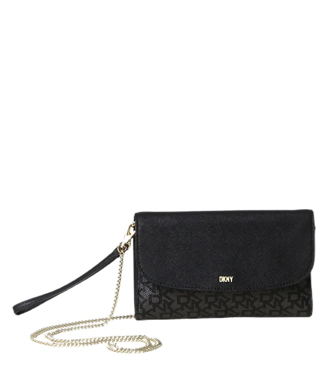 Buy DKNY Women Black Solid Pouch With Wristlet Online - 768831 | The  Collective