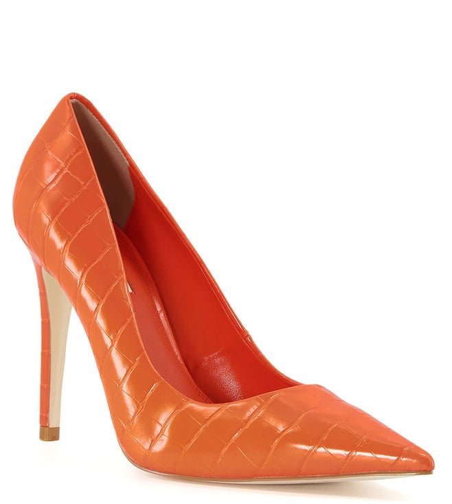 Orange Open-Toe Daisy Kitten Heels For Women – Monrow Shoes