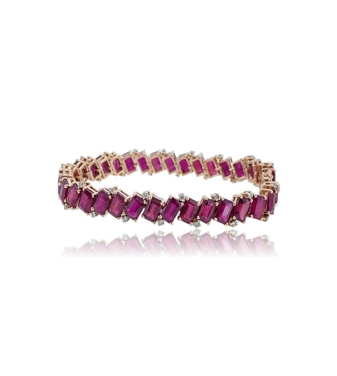 14 Karat Ruby and Diamond Flex Gemstone Bangle Bracelets BCV1029-RU-353 –  Beeghly & Co.