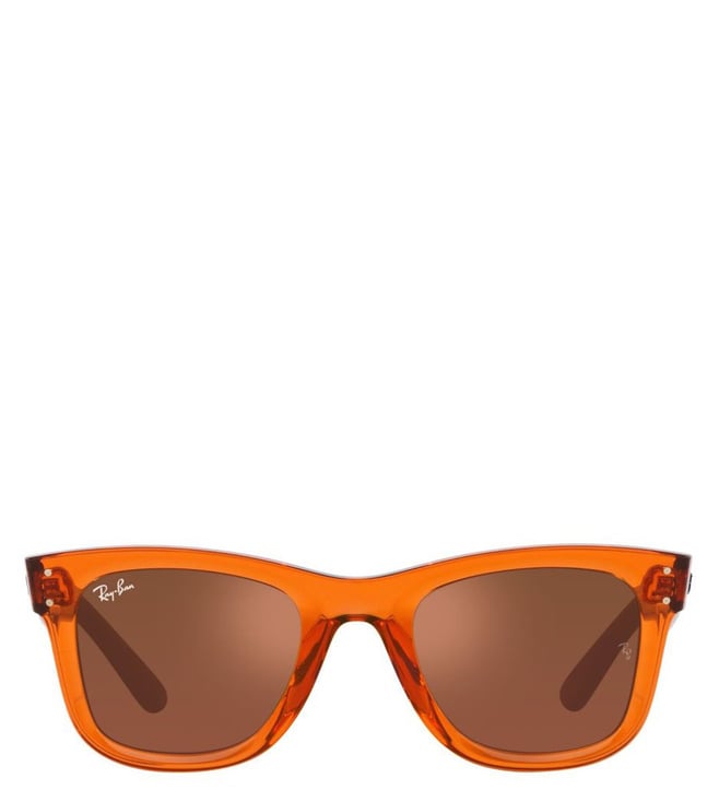 RBR0502S Wayfarer Reverse Sunglasses Transparent Orange | SmartBuyGlasses  USA