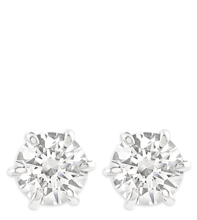 Buy CLARA 925 Sterling Silver Rhodium Plated Dark Green Heart Stud Earrings  With Screw Back  Shoppers Stop