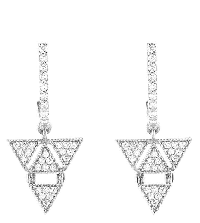 DOUBLE TRIANGLE DROP EARRINGS | Mod Kham