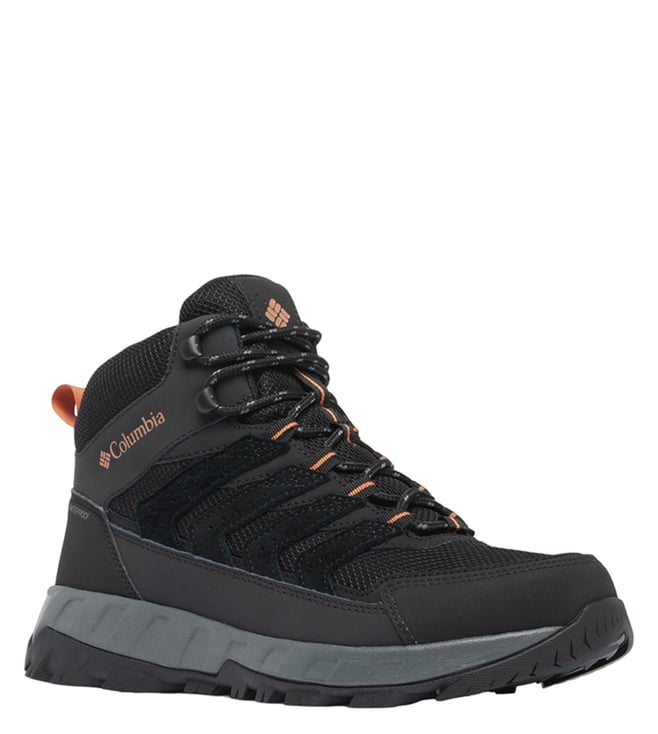 Columbia Men sTRATA TRAIL MID WP Black Owl Hiking Shoes