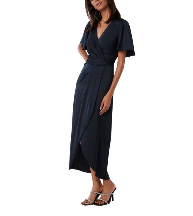 Buy Forever New Navy Estelle Regular Fit Midi Dress for Women Online ...