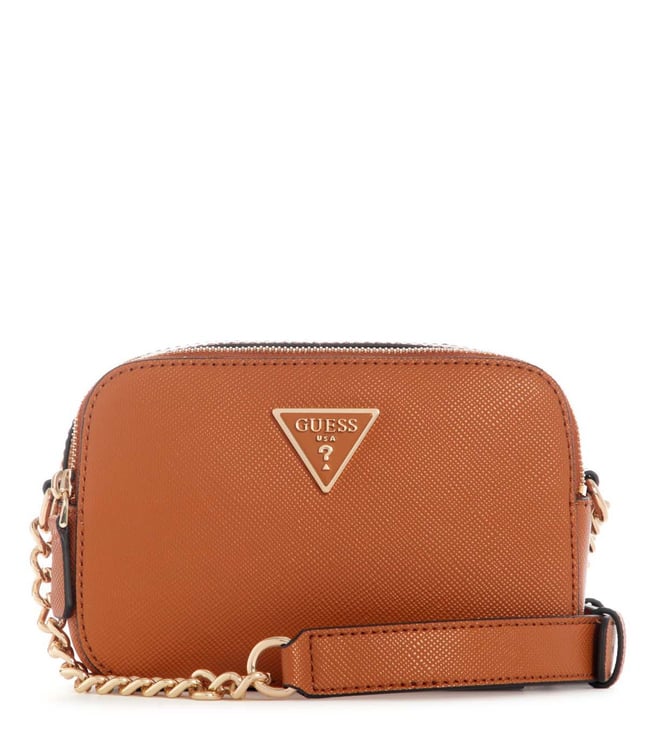 Buy Guess Light Cognac NOELLE Medium Camera Cross Body Bag for Women ...