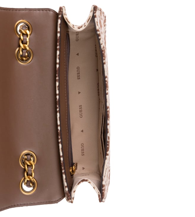 Guess Brown IZZY Medium Convertible Shoulder Bag