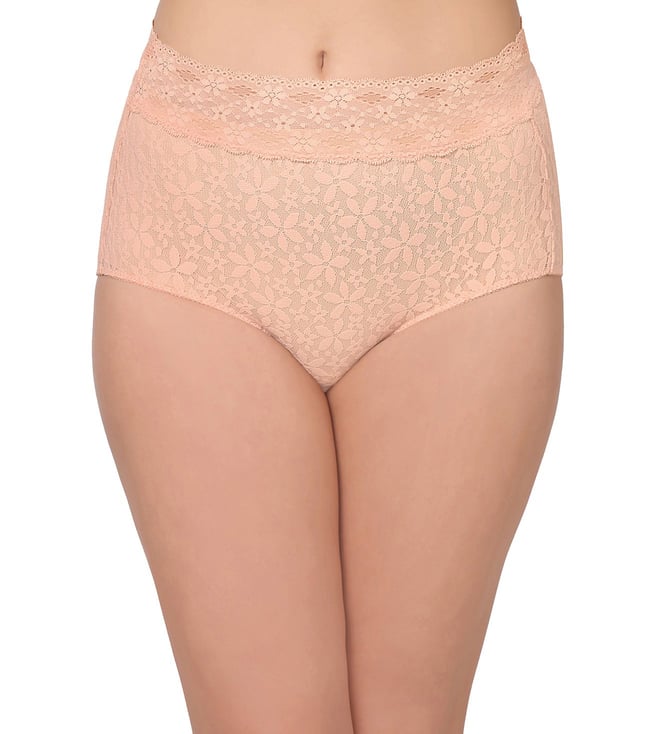 Buy Wacoal Feeling Flexible High Waist Solid Brief Panty - Peach for Women  Online @ Tata CLiQ Luxury