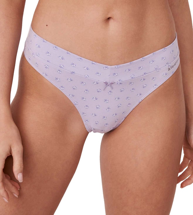 La Vie en Rose Cotton Thong Panty