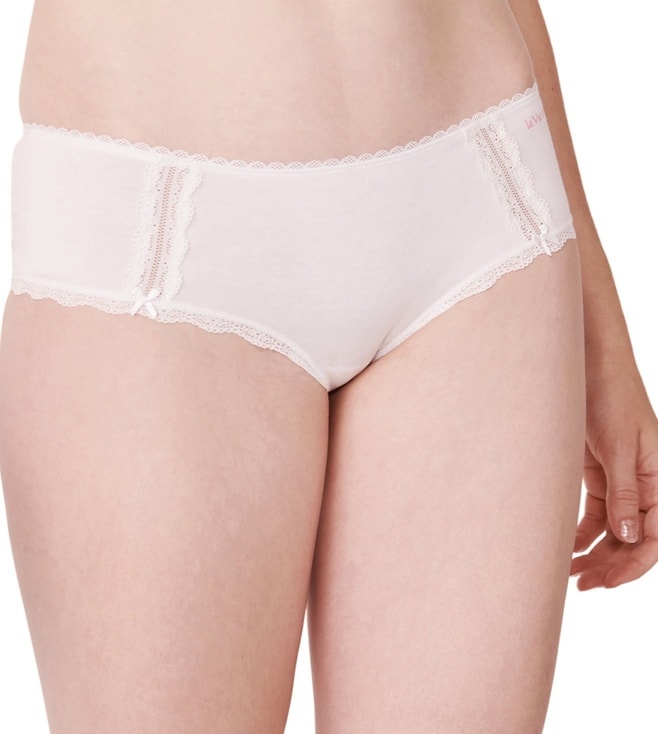 Buy la Vie en Rose Cotton And Lace Detail Hiphugger Panty for Women Online  @ Tata CLiQ Luxury
