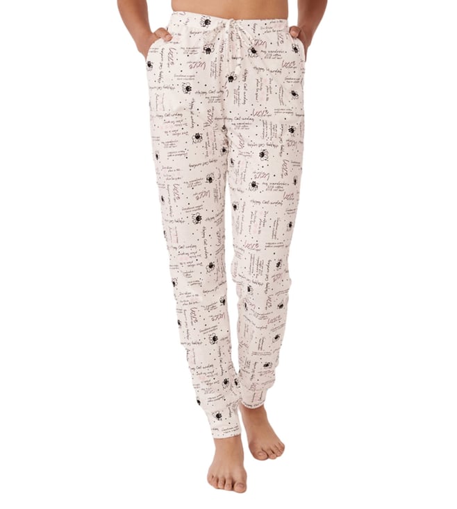 Buy Men Premium White Cotton Printed Pyjama  UnderJeans By Spykar