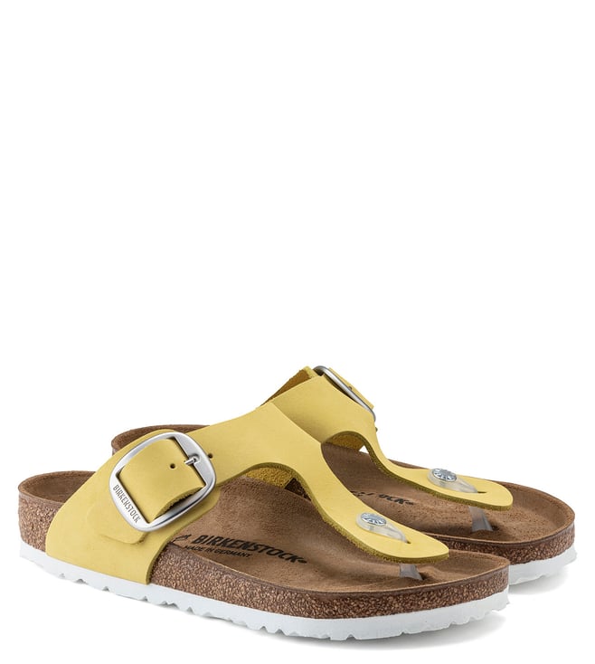 Yellow discount gizeh birkenstock