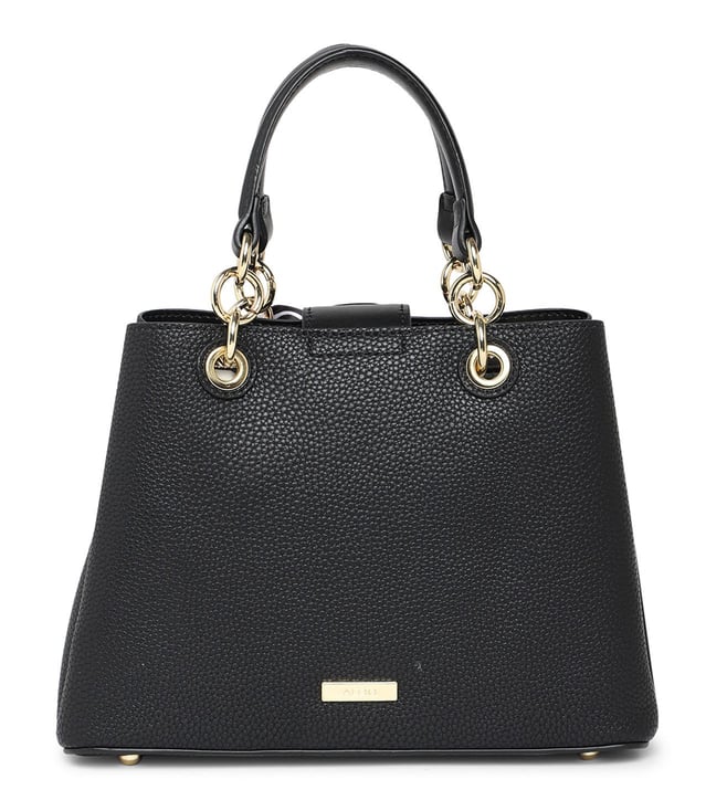 ALDO Black TENTERDEN Textured Medium Satchel