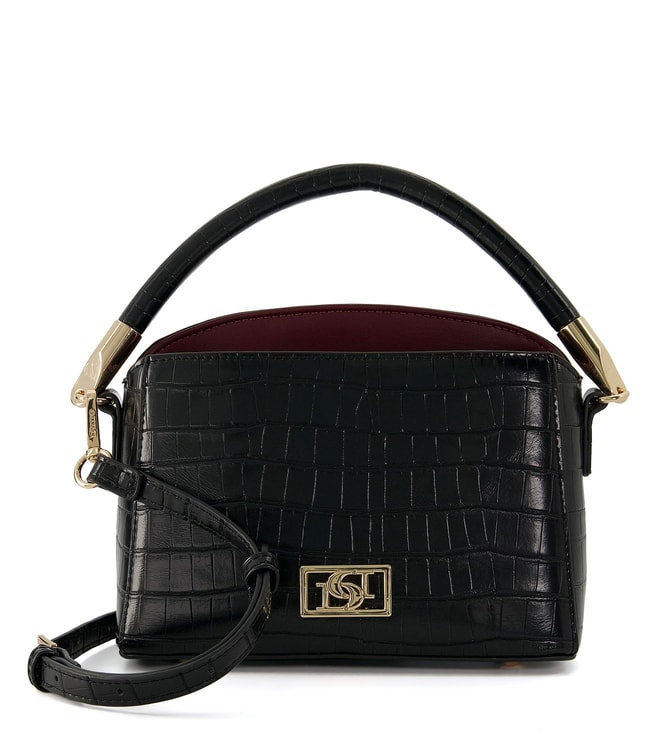 Slim Striped Crossbody Bag and Purse Strap in Dark Brown and