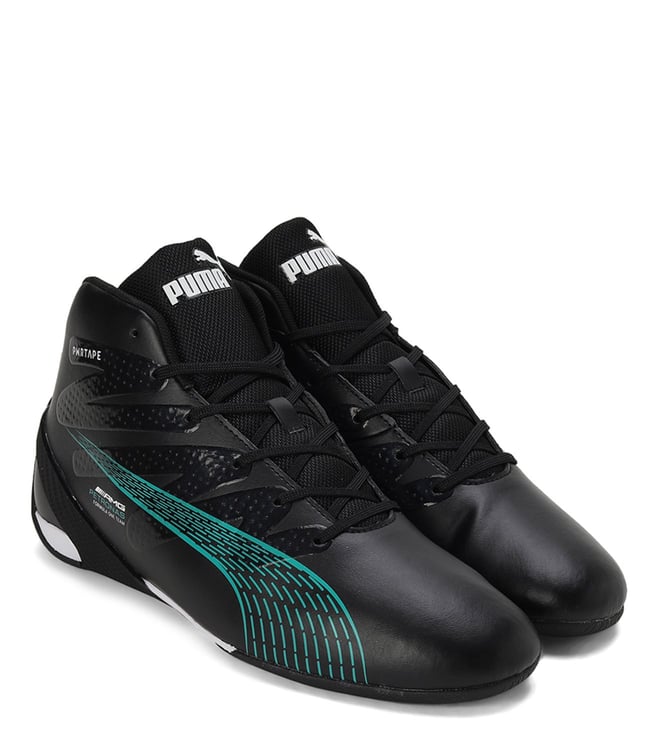 Puma Men s Mercedes AMG Petronas Carbon Cat Mid Driving Black Sneakers Motorsport