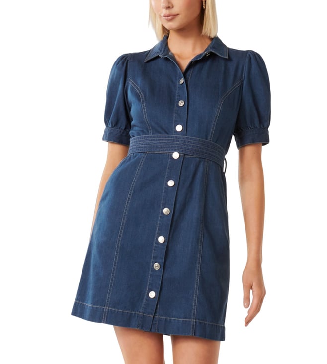 Buy GAP Girls Blue Star Ruffle Denim Dress - NNNOW.com