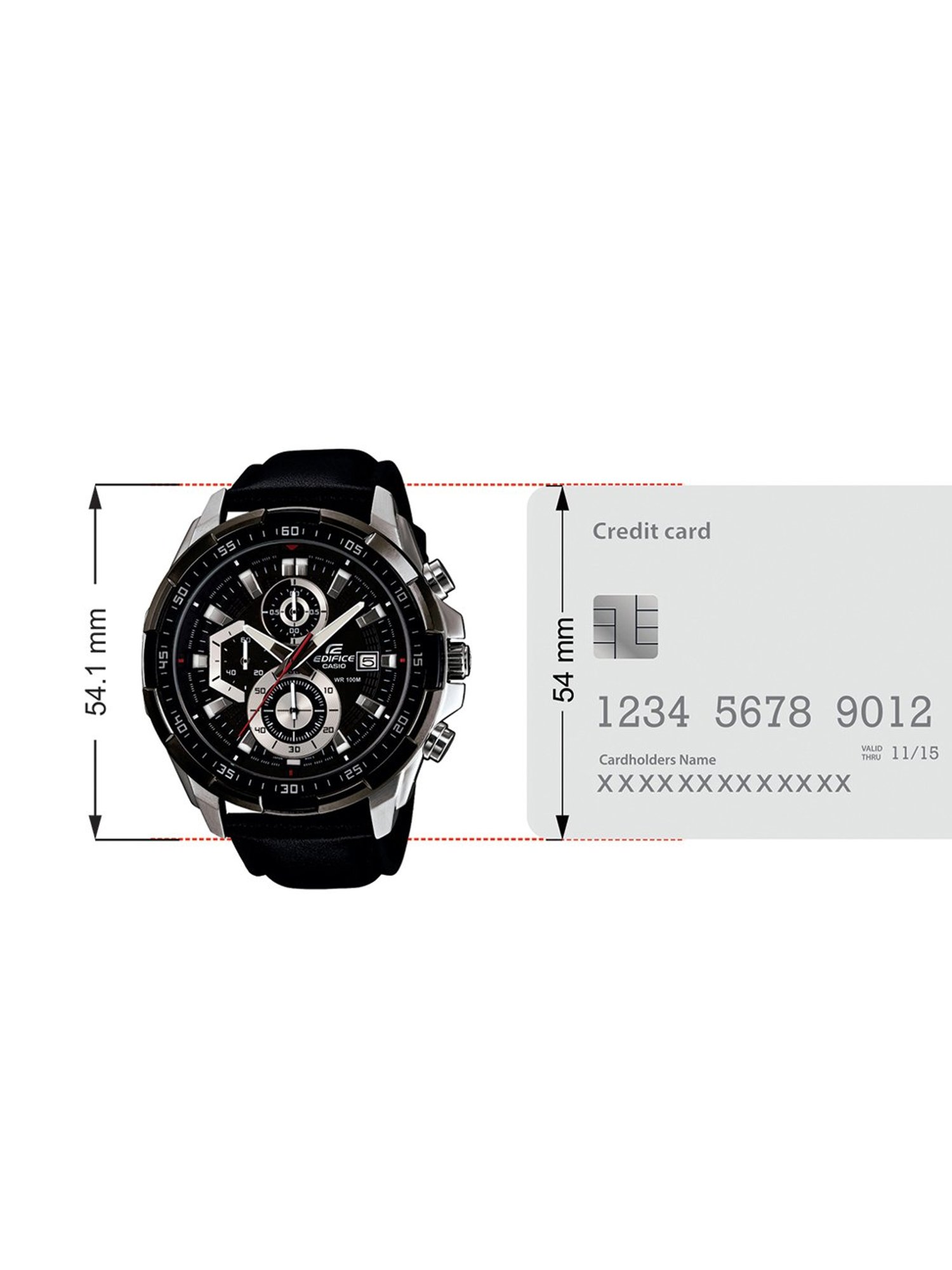 Men fashion ex193 outlet black leather chronograph watch