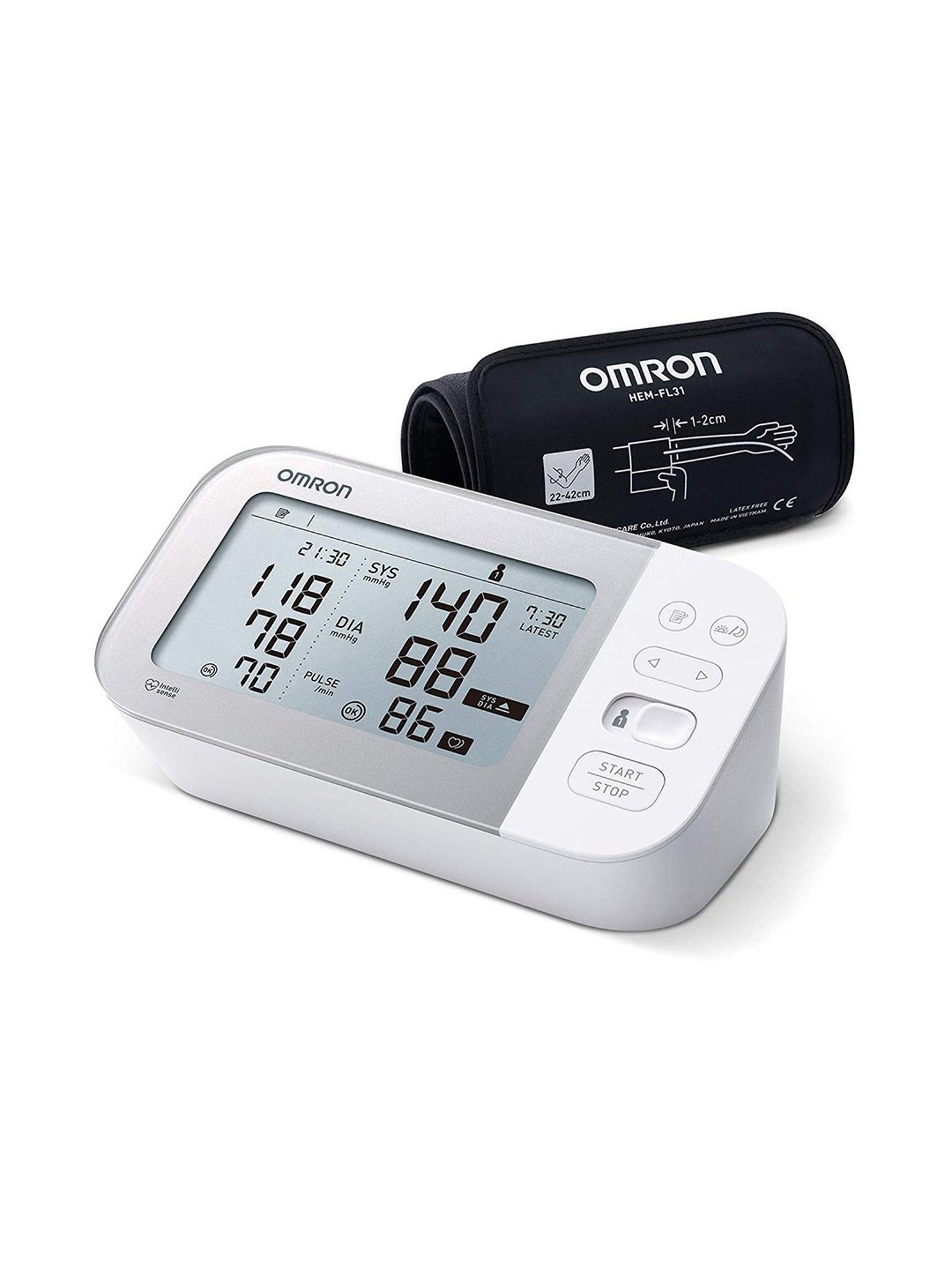 OMRON BLOOD PRESSURE MONITOR ADVANCED+AFIB HEM7361T - Direct