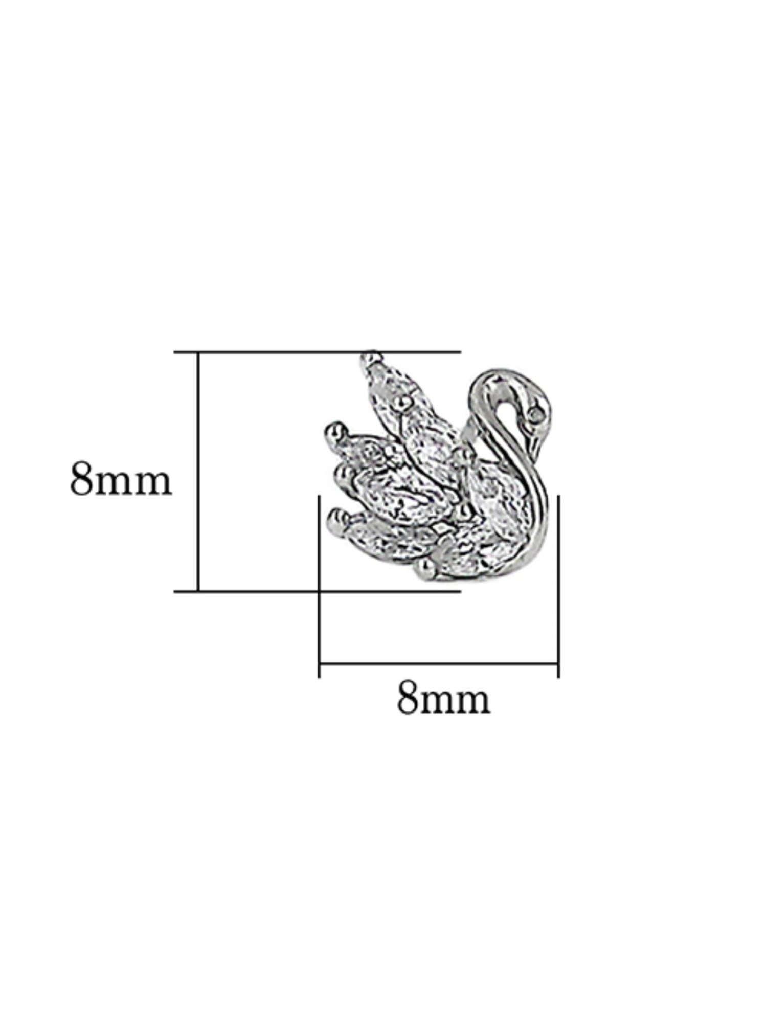 GIVA 925 Silver Shining Swan Stud Earrings