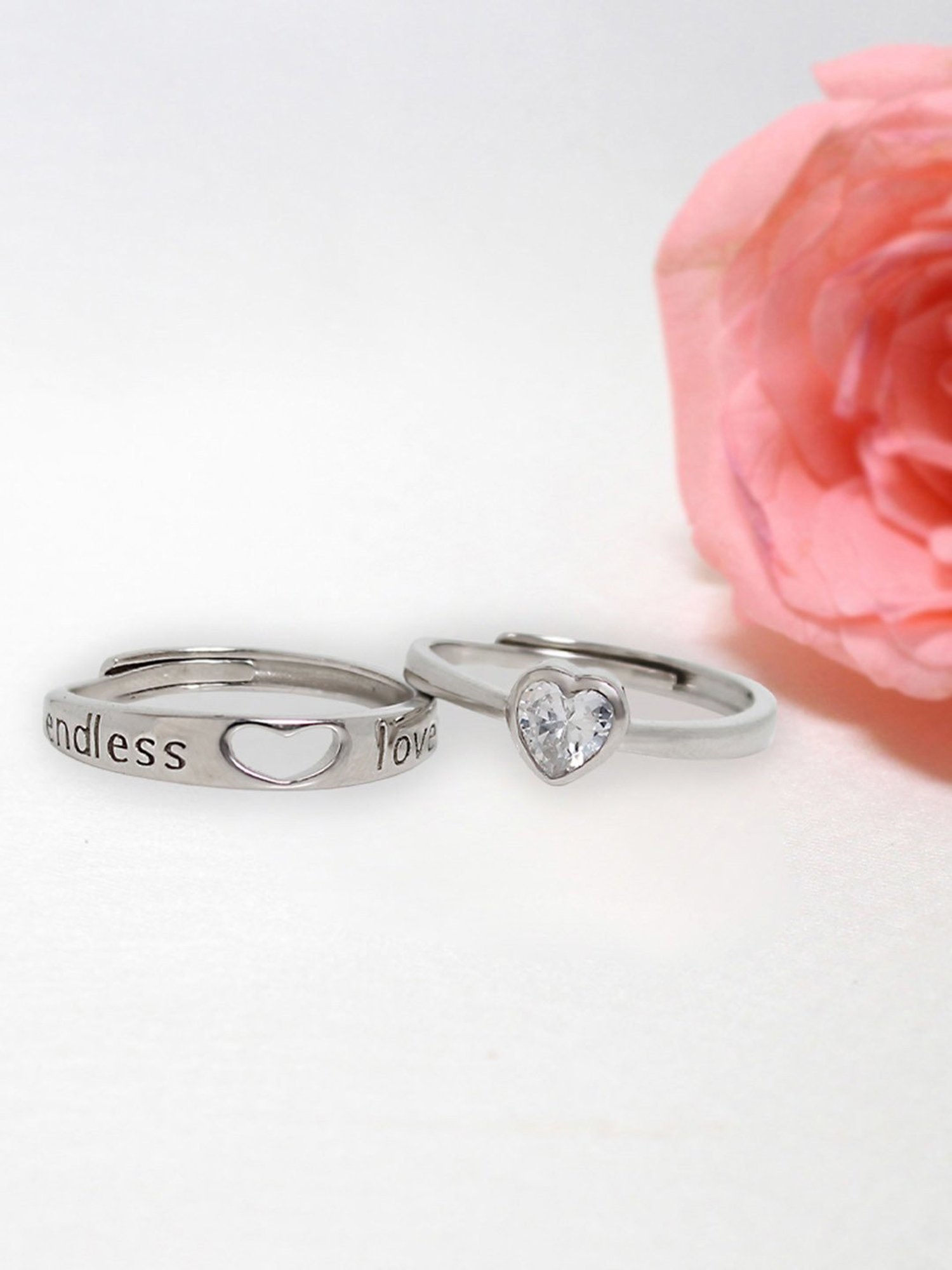 Silver Endless Love Couple Band – GIVA Jewellery