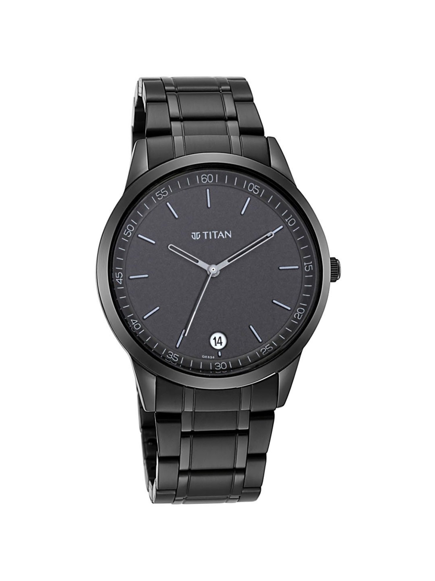 Titan black shop metal strap watches