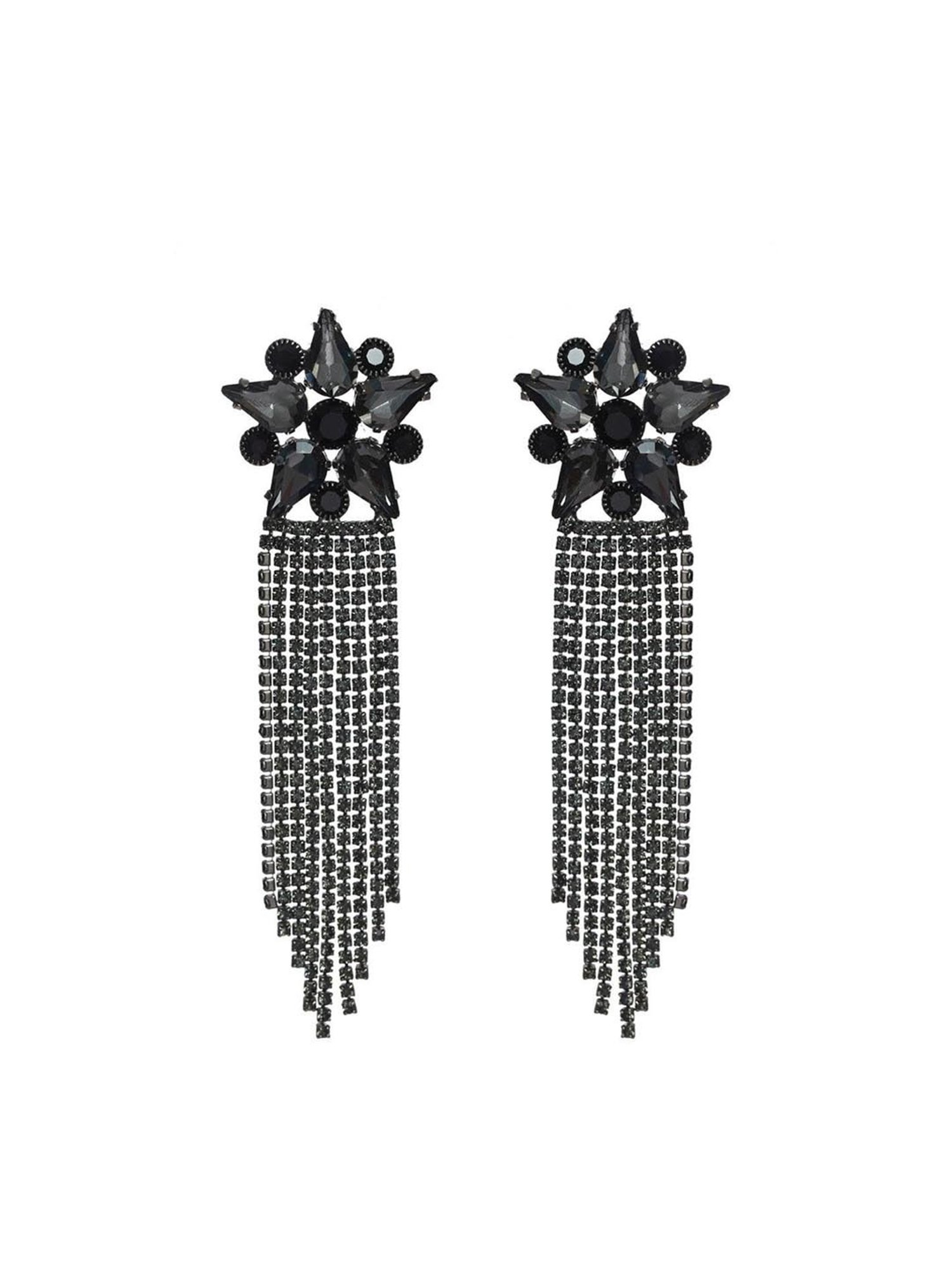 ALLIE - Leather Earrings || SILVER & BLACK WESTERN FLORAL, METALLI –  Brandy Bell Design