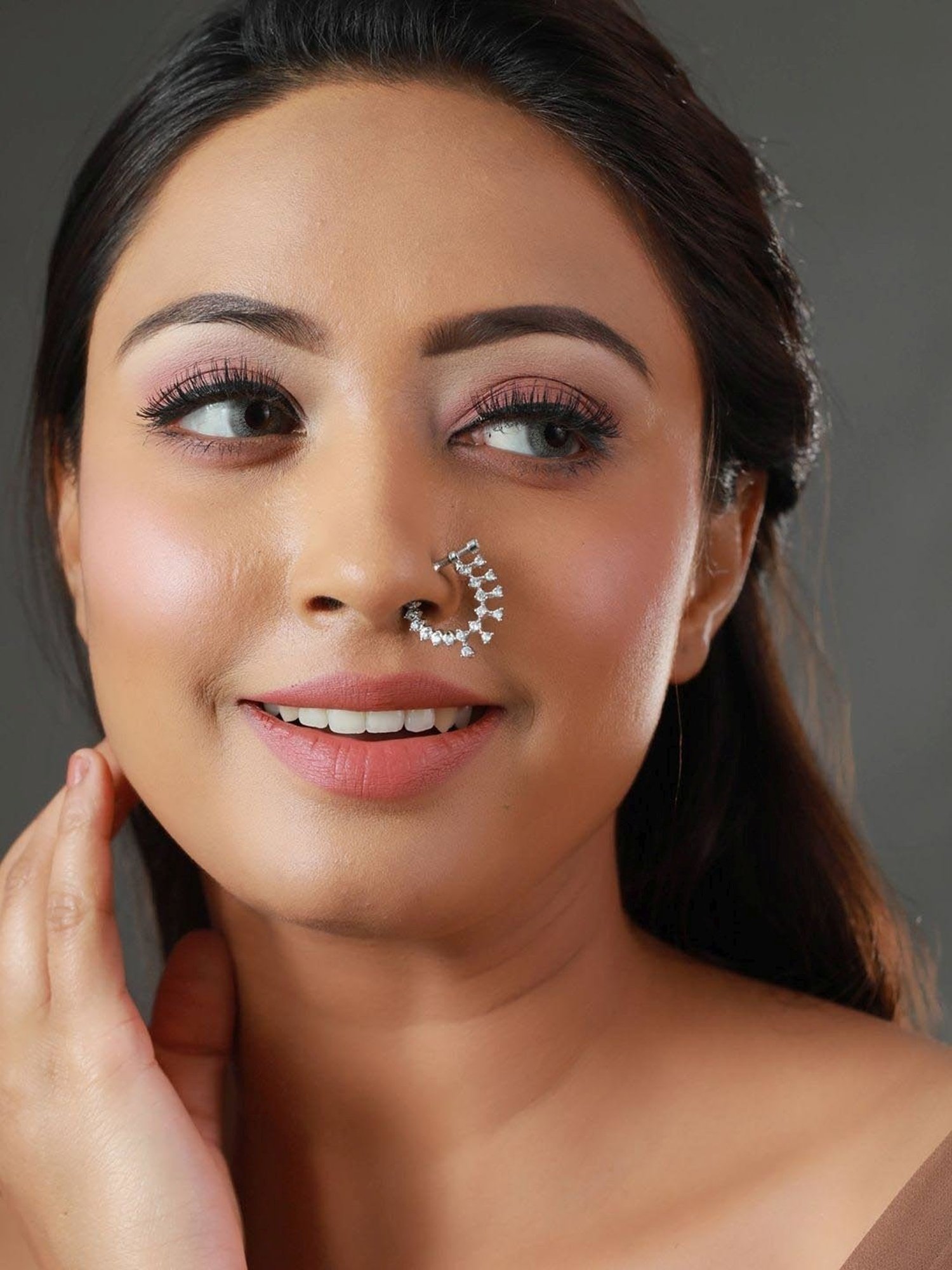 Tribal Septum Ring, Oxidized Sterling Silver Indian Nepal | Ubuy