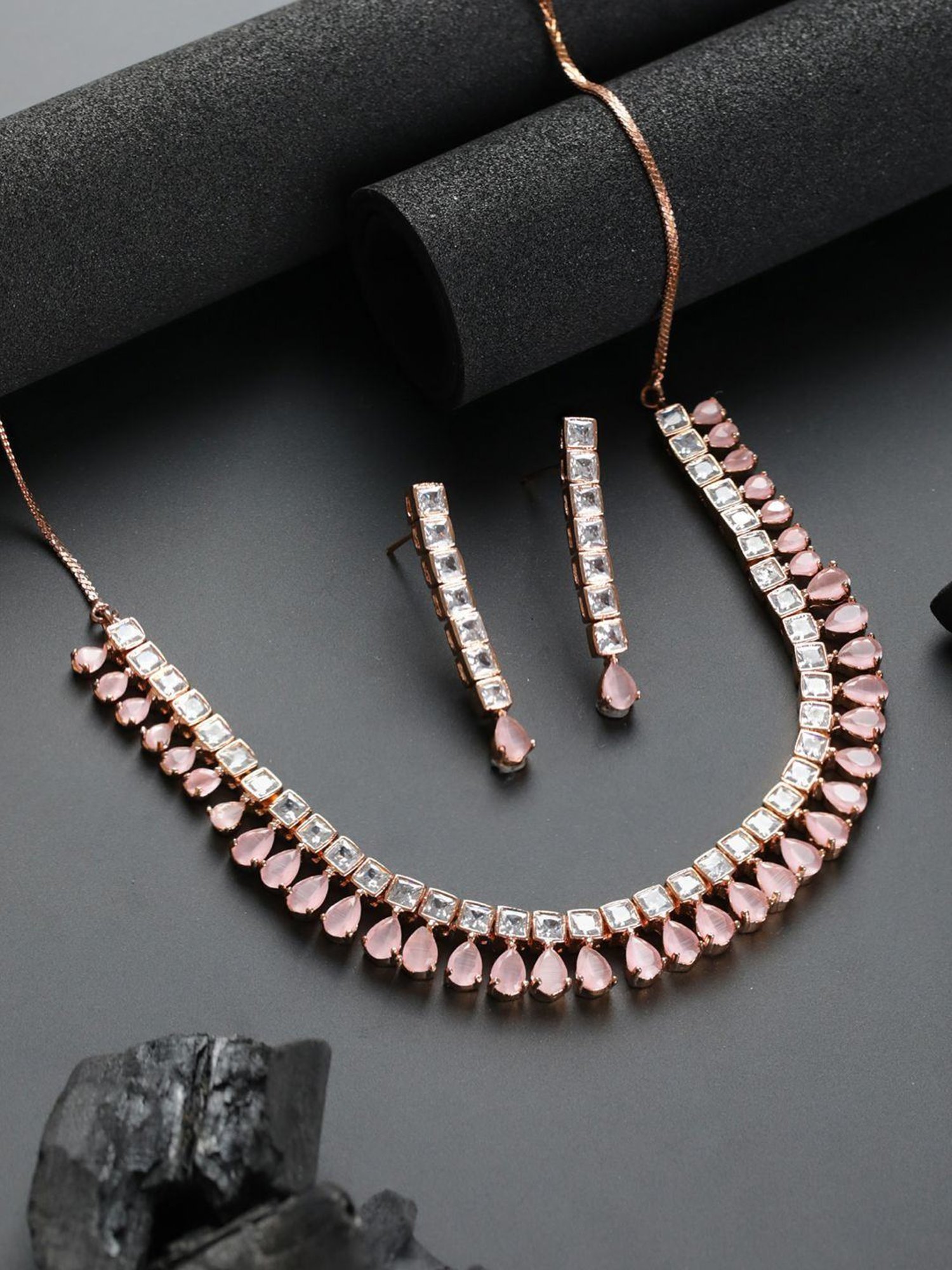 Designer American rose gold necklace | Thebansuri