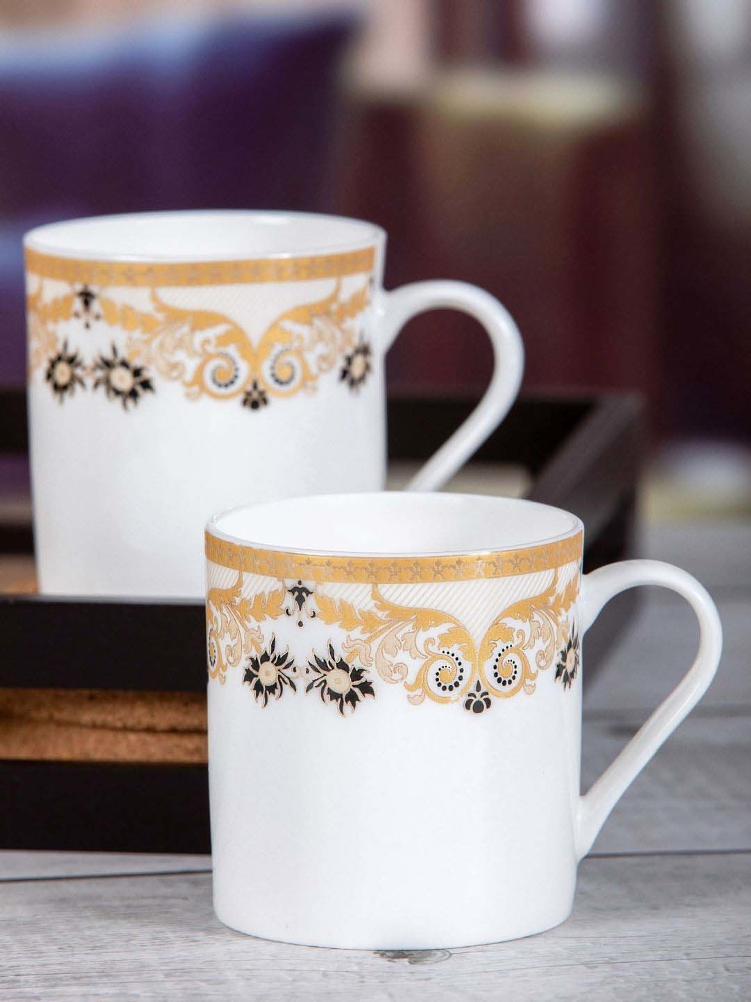 Buy SONAKI White & Golden Bone China Tea Cup (0.17 L) - Set of 6 at Best  Price @ Tata CLiQ