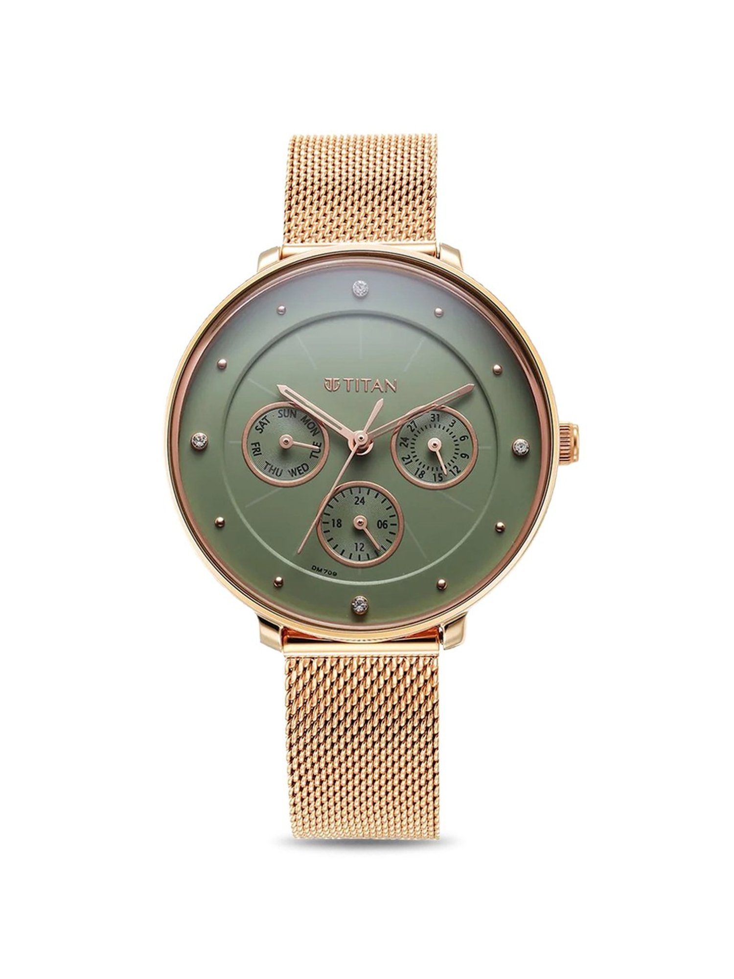 Titan watch clearance green dial