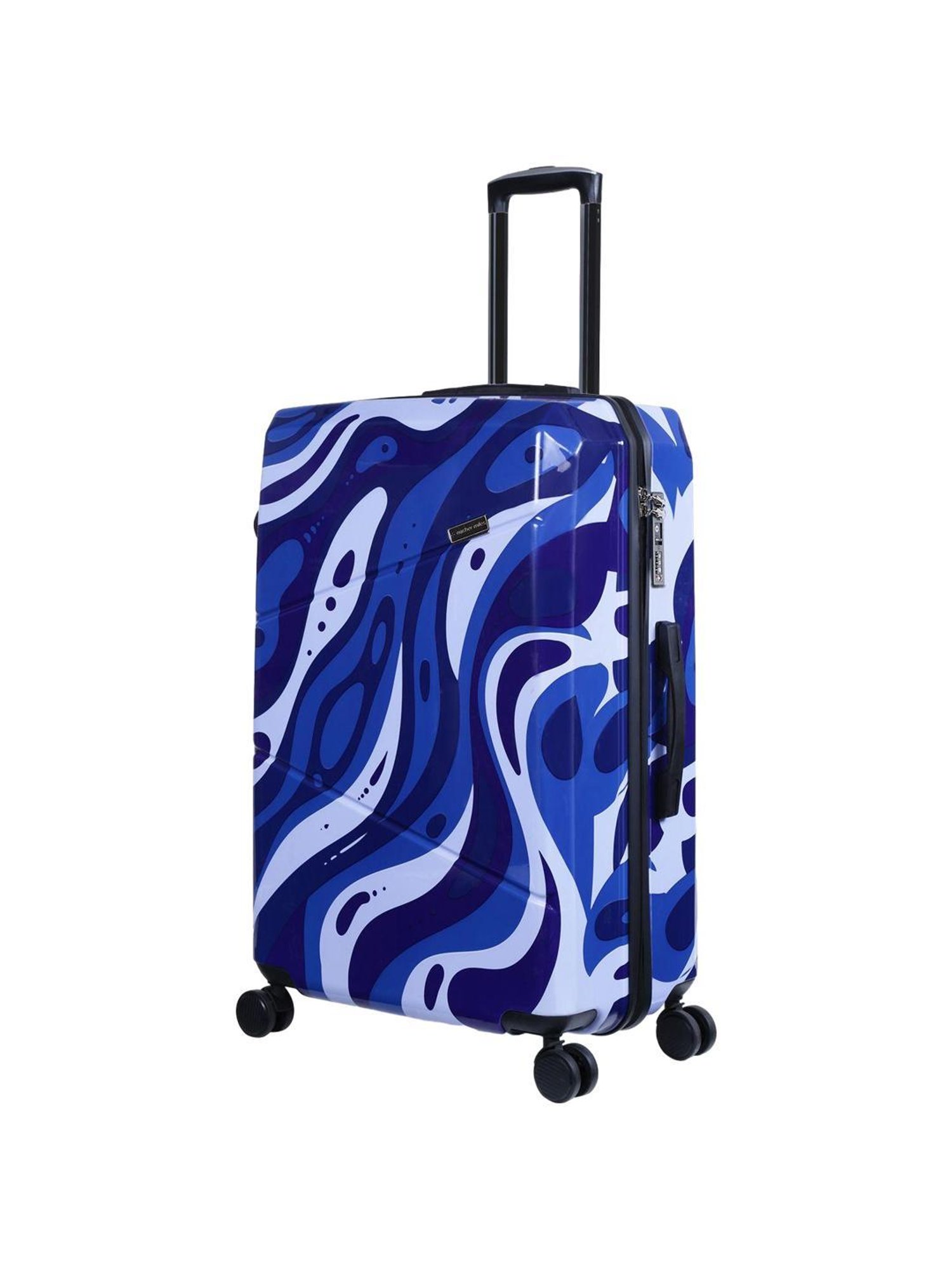 Milleni Hardshell Checked Luggage Bag Travel Trolley TSA 75cm (124L) - Blue  - Bunnings Australia