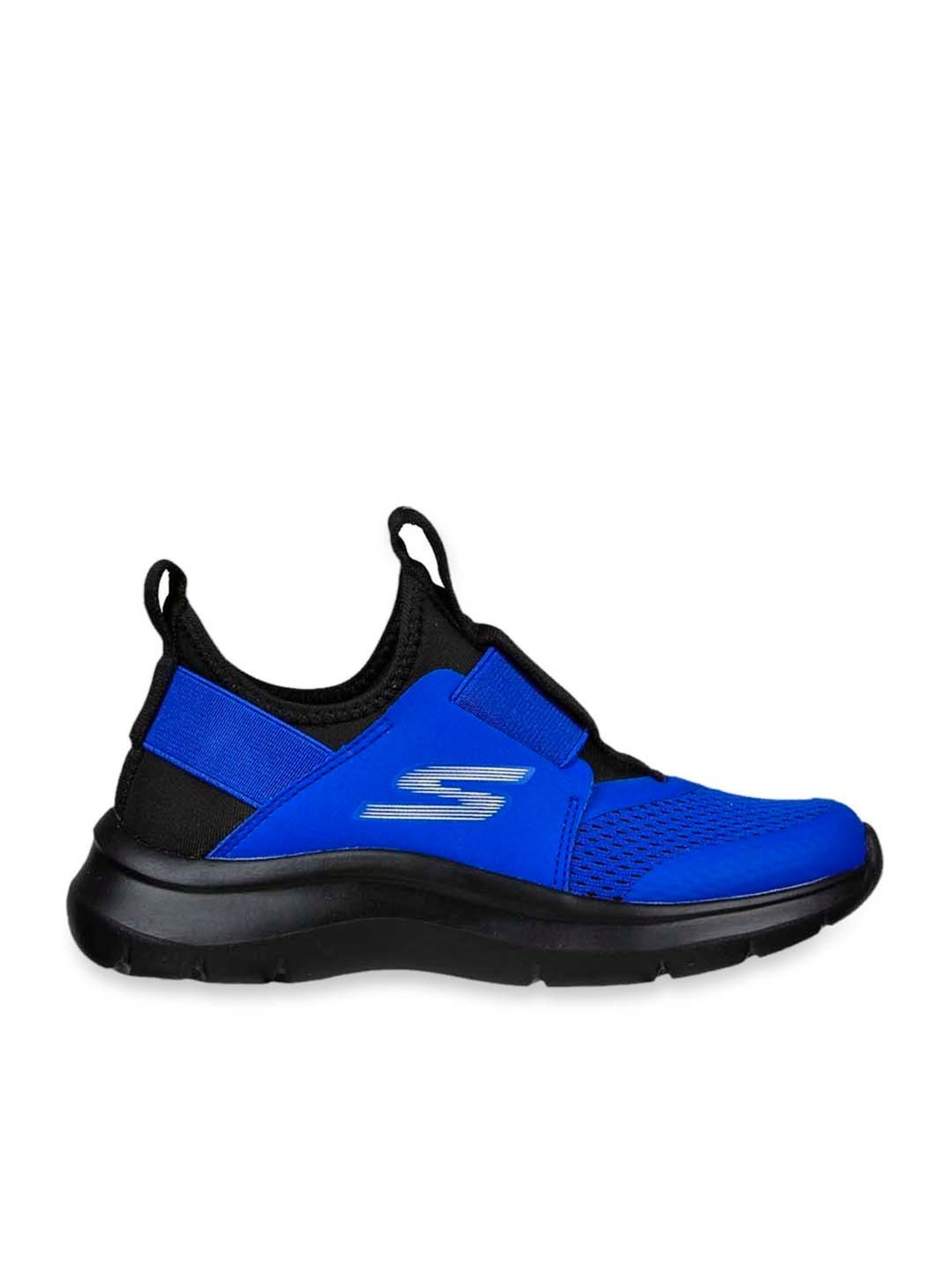 Blue and 2024 black skechers