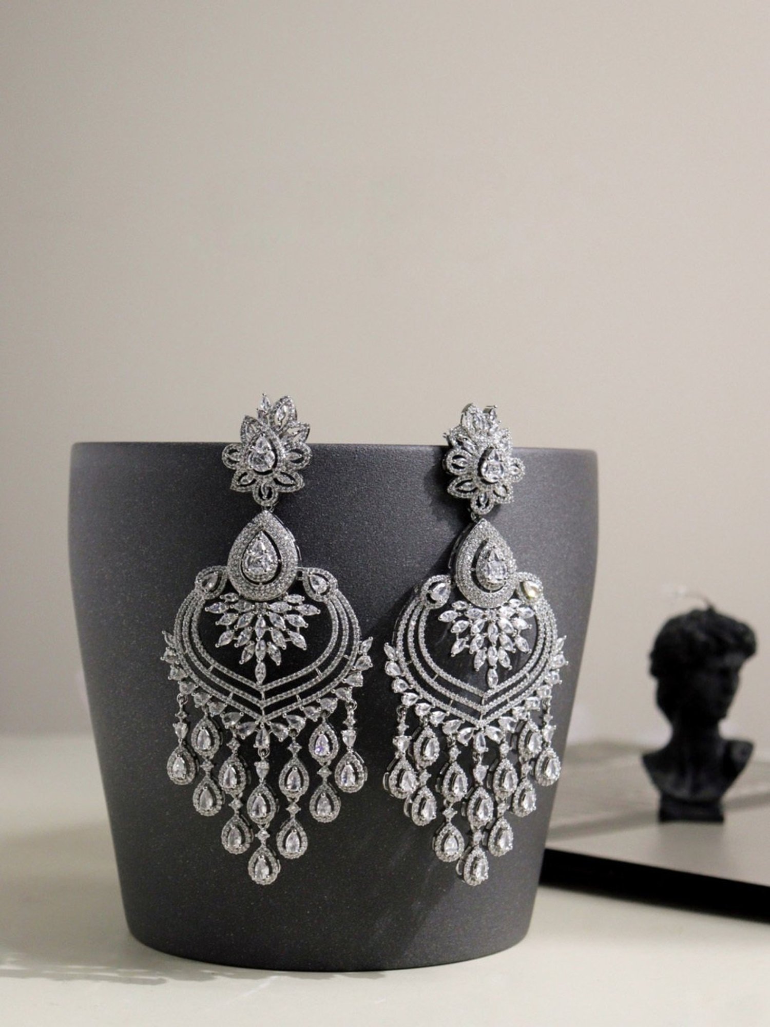 FOCALOOK Long Crystal Tassel Earrings for Women Bridal Dangling Silver  Sparkly Rhinestones Earrings Chandelier Earrings for Wedding Prom -  Walmart.com