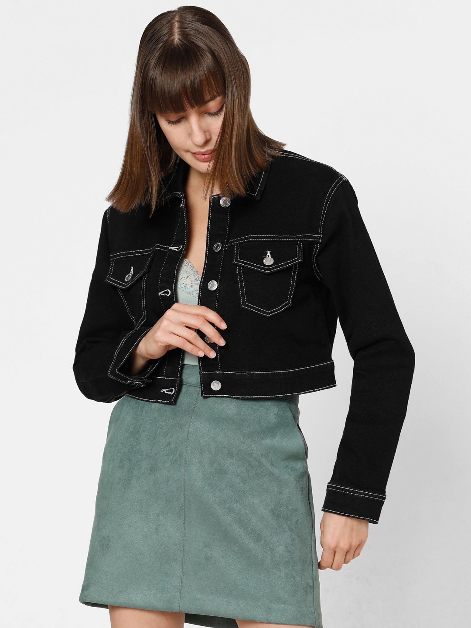 MONTREZ Full Sleeve Solid Women Denim Jacket - Buy MONTREZ Full Sleeve  Solid Women Denim Jacket Online at Best Prices in India | Flipkart.com