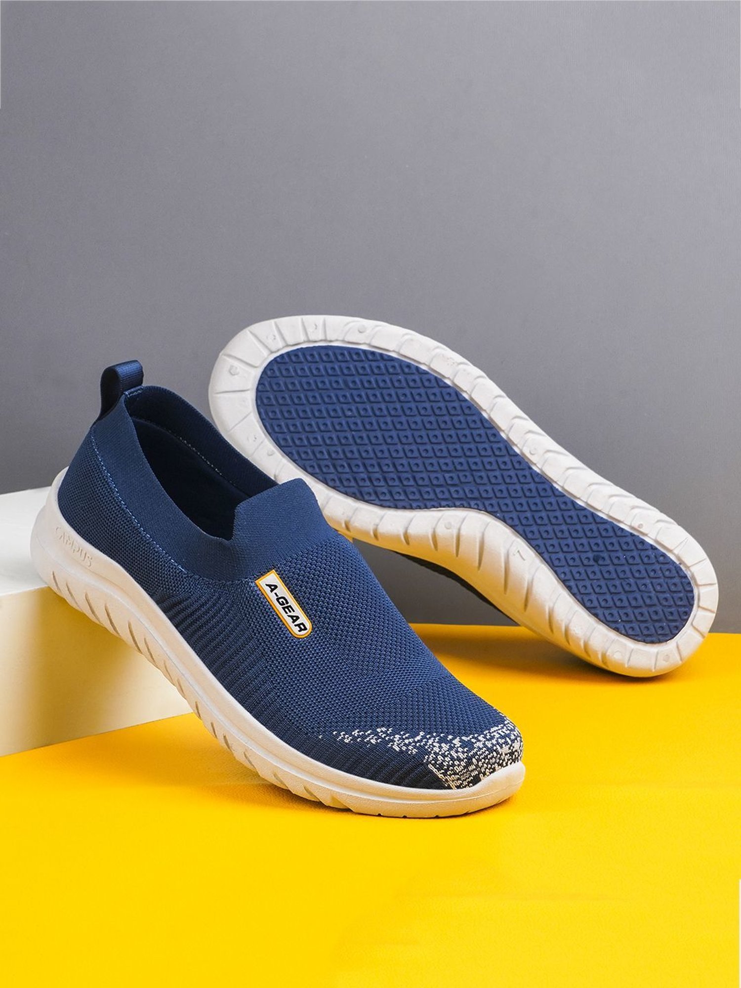 Mens blue walking on sale shoes