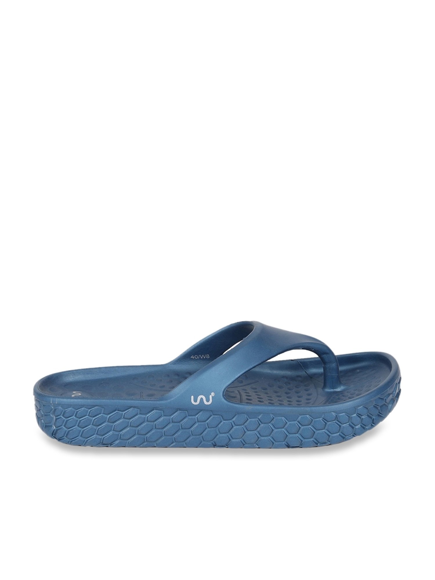 Buy Doubleu Women s Metal Blue Flip Flops for Women at Best Price