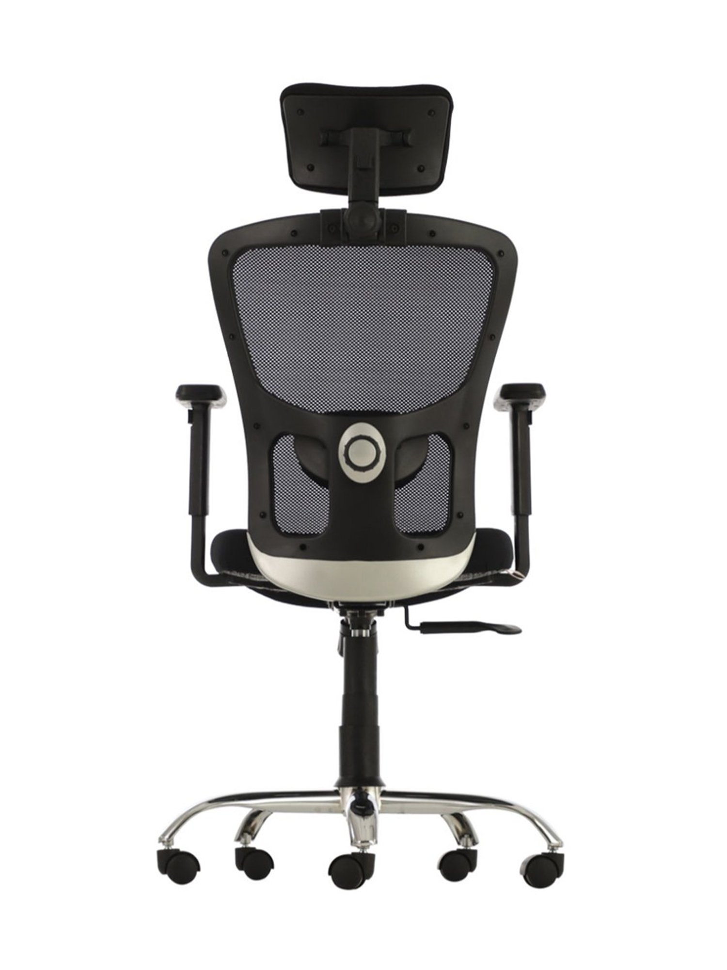 Define ergonomic chair in black colour by outlet durian