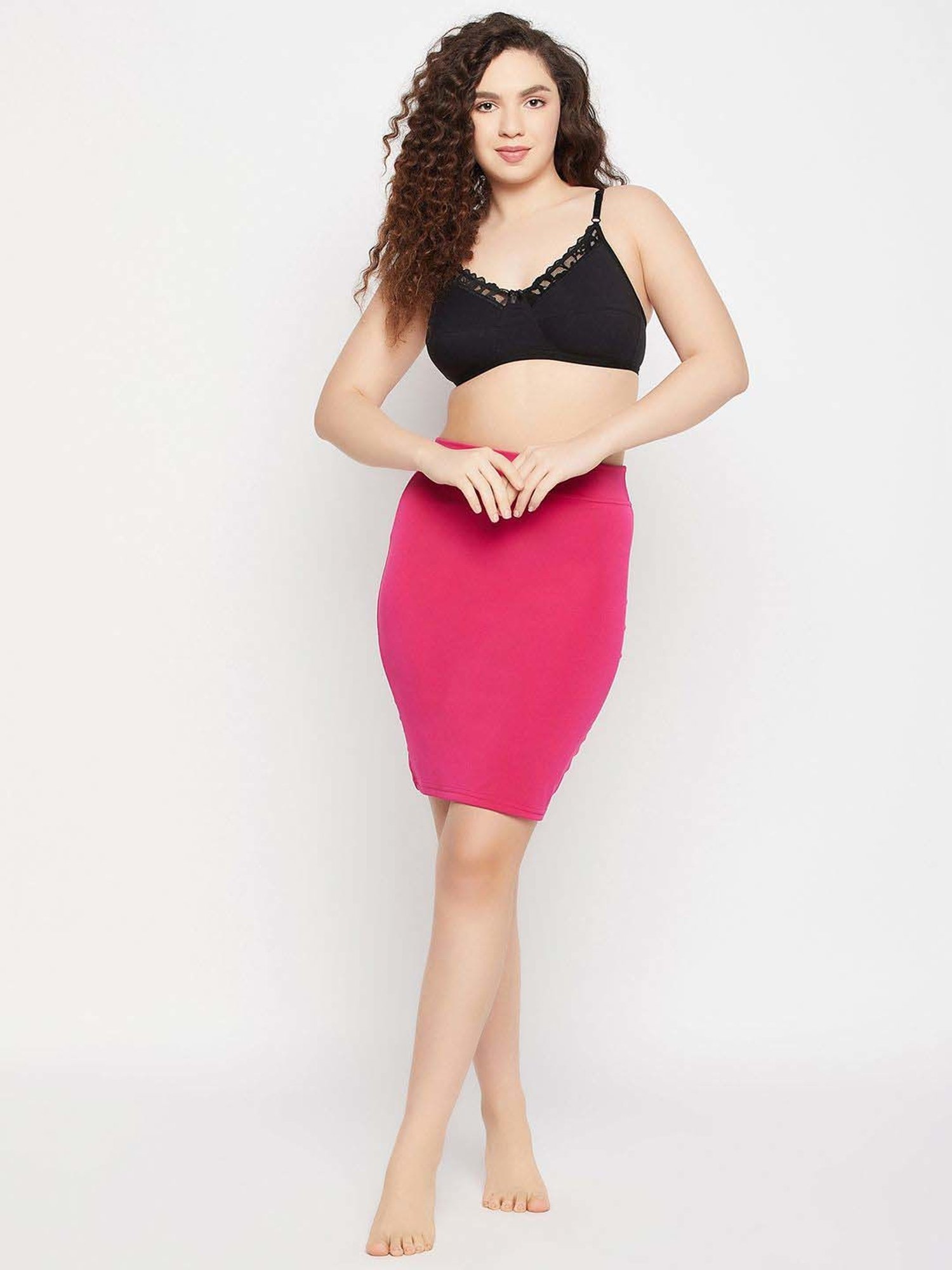 Buy Secrets By ZeroKaata Women Seamless Magenta Skirt Shapewear online