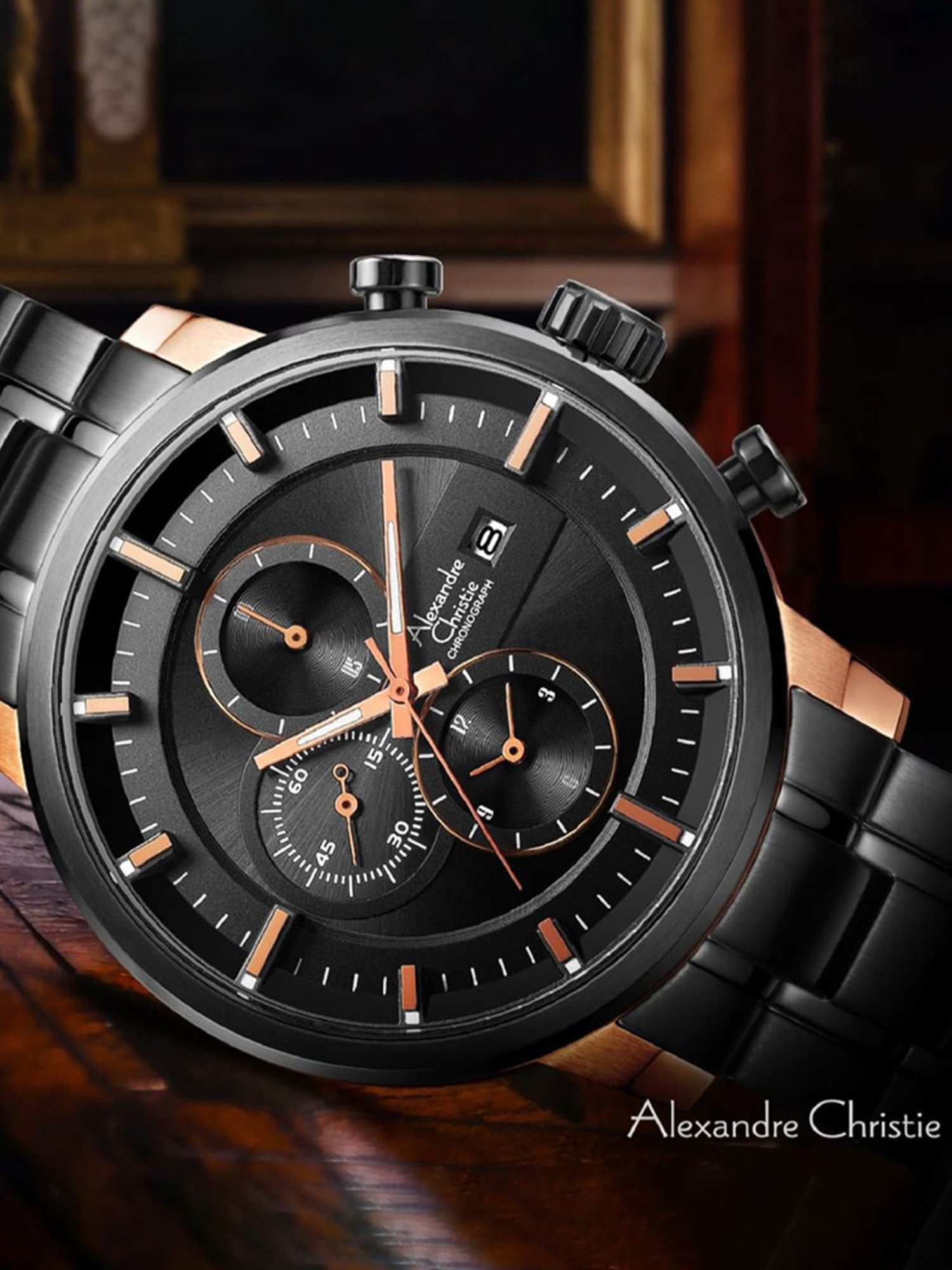 Buy ALEXANDRE CHRISTIE 6323MCBBRBA Chronograph Watch for Men at