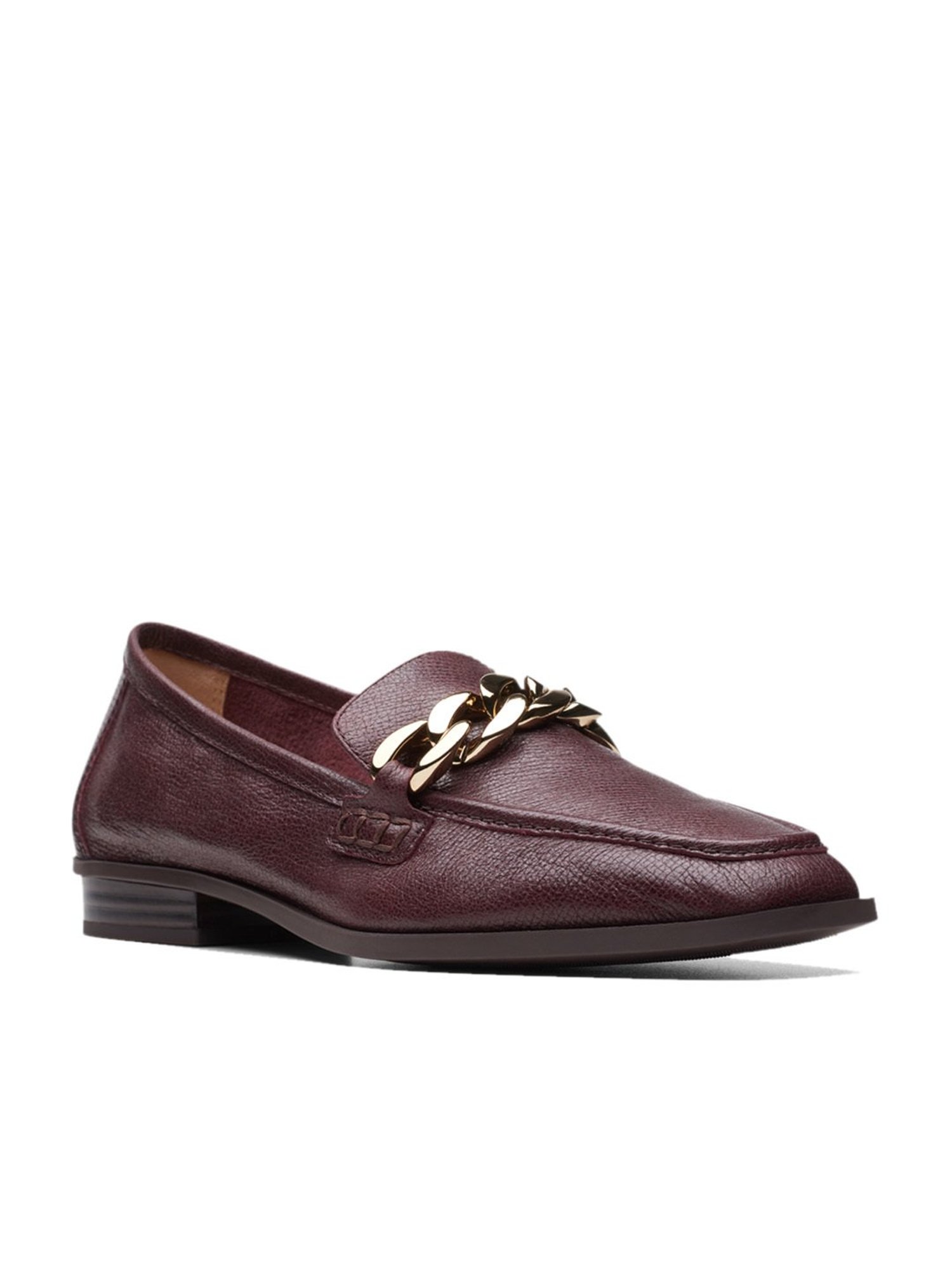 Clarks store burgundy loafers