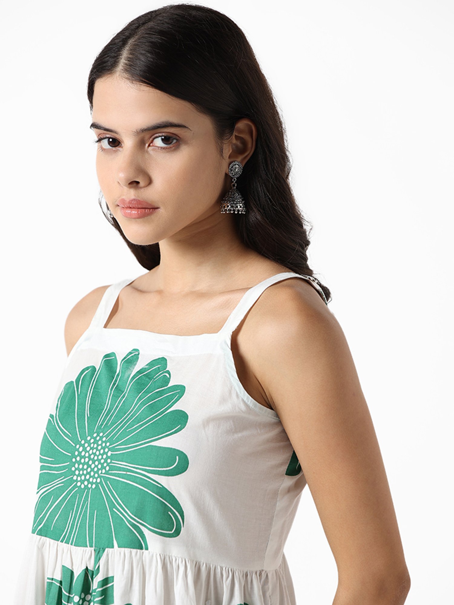 bombay paisley green dress Buy Bombay Paisley Mint Floral Cotton A-Line Dress from Westside