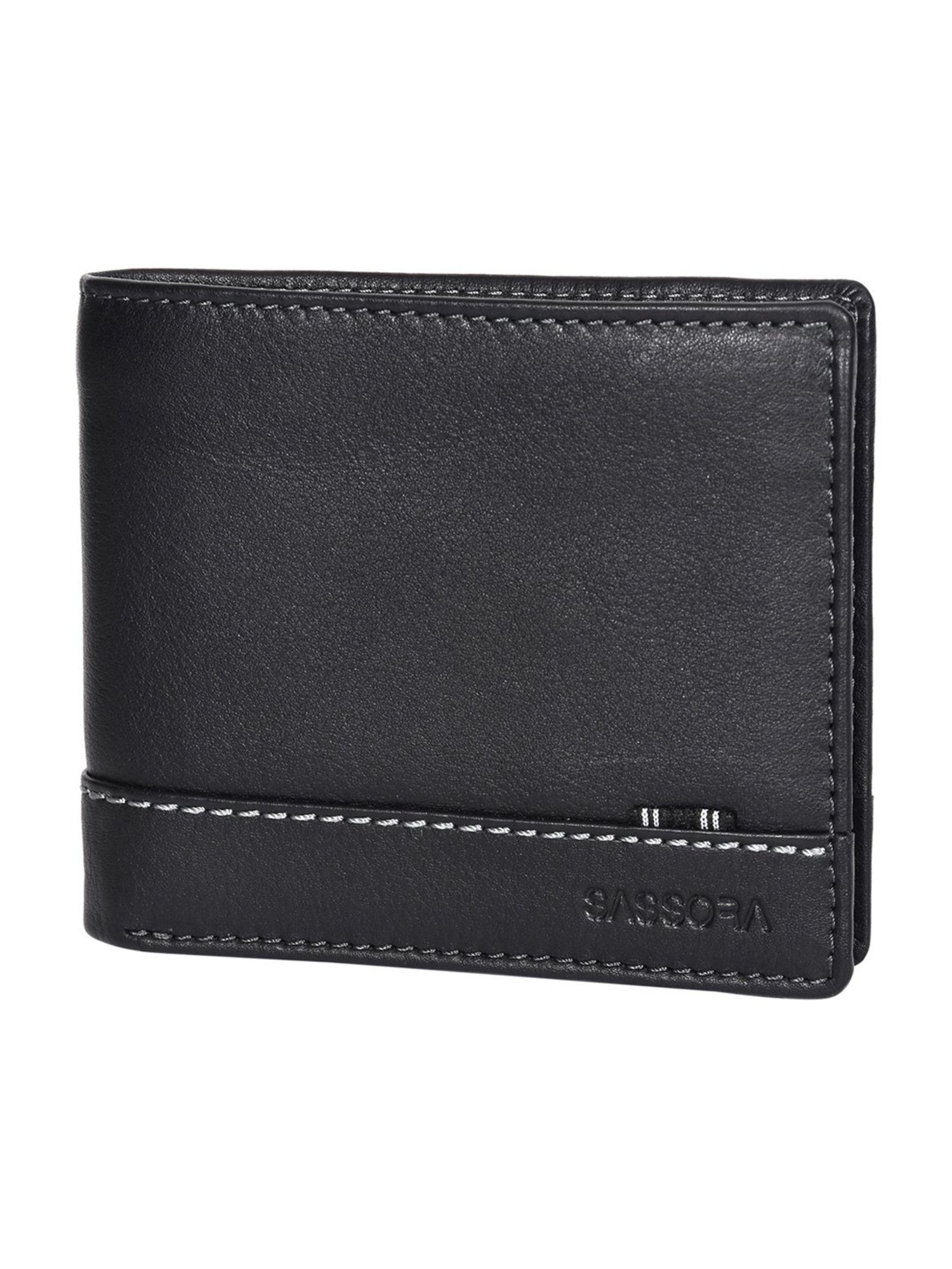 Guess Men's Leather Credit Card Id Wallet Passcase Bifold Black