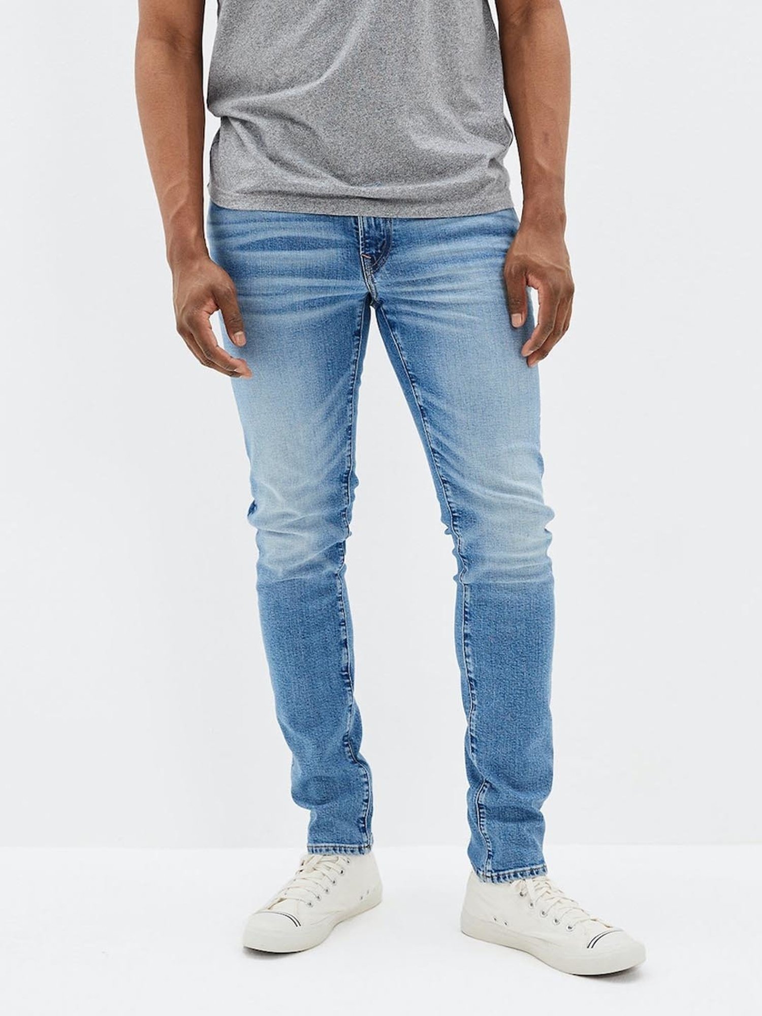 Buy American Eagle Outfitters Blue Skinny Fit Distressed Jeans for Mens  Online @ Tata CLiQ