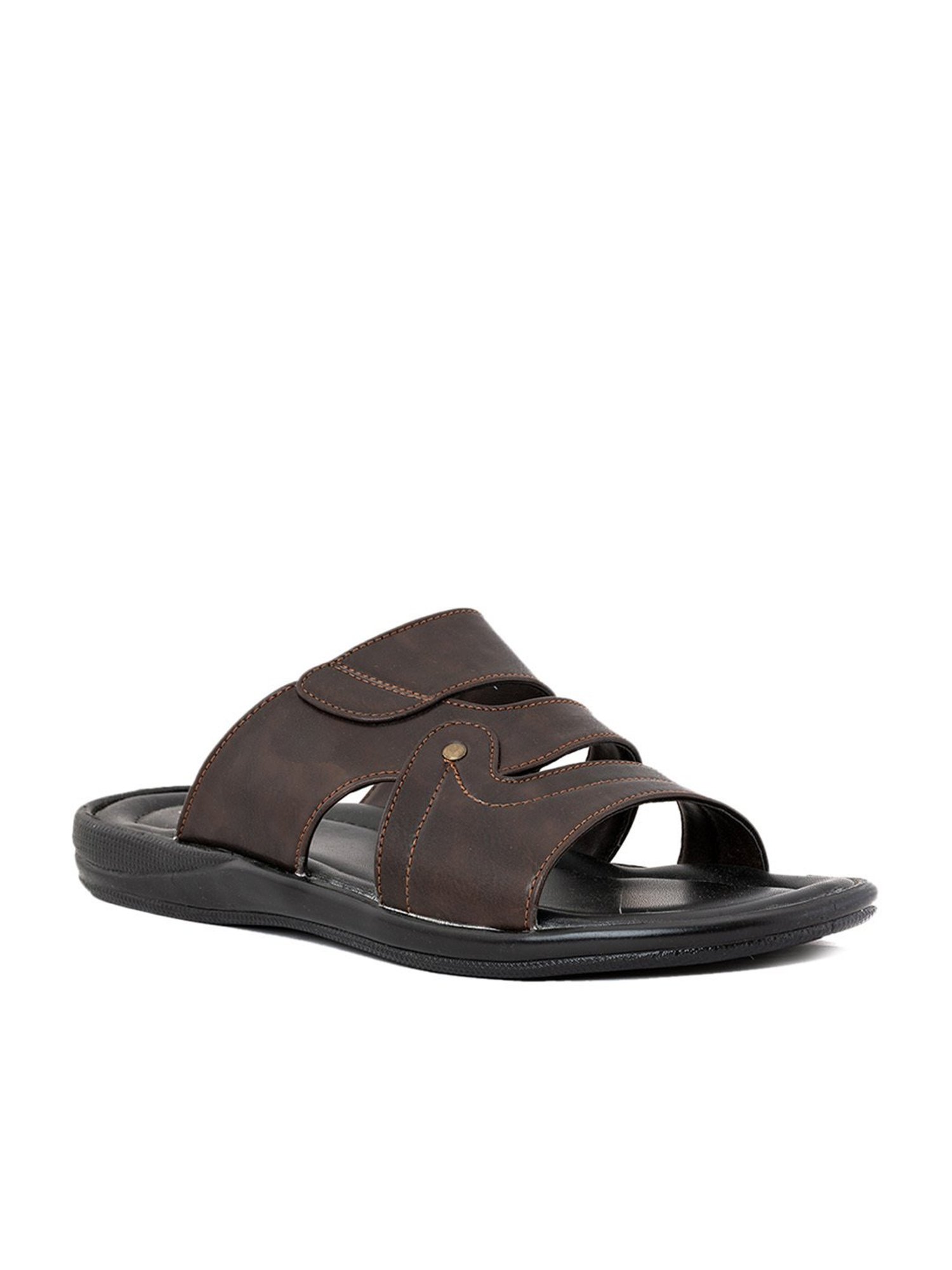 Leather Khadim's Brown Lifestyle Slip-On Sandal 28024528030 at Rs 499/pair  in Kolkata