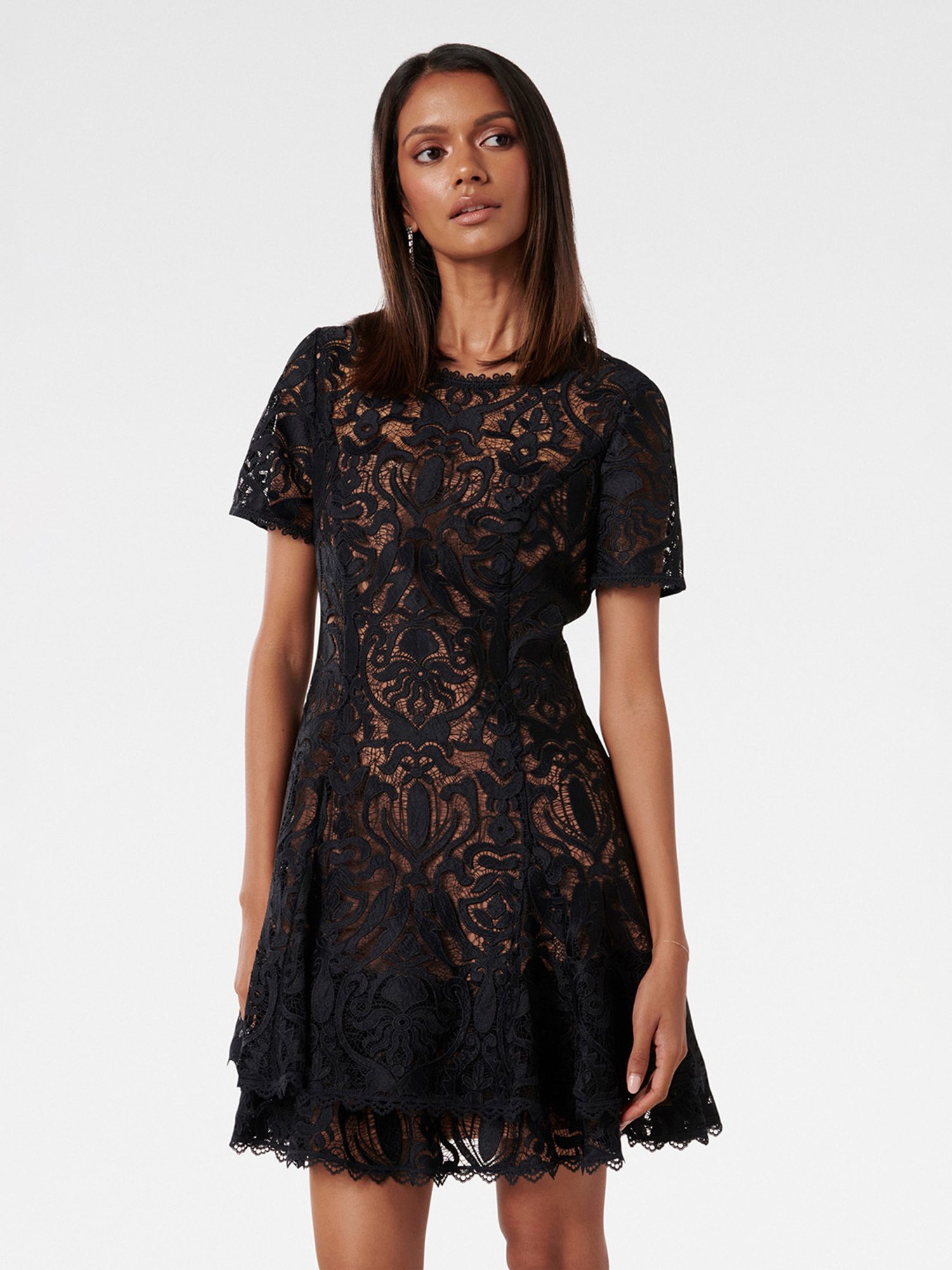 Forever New Cornelia Petite Geo Lace Mini Dress