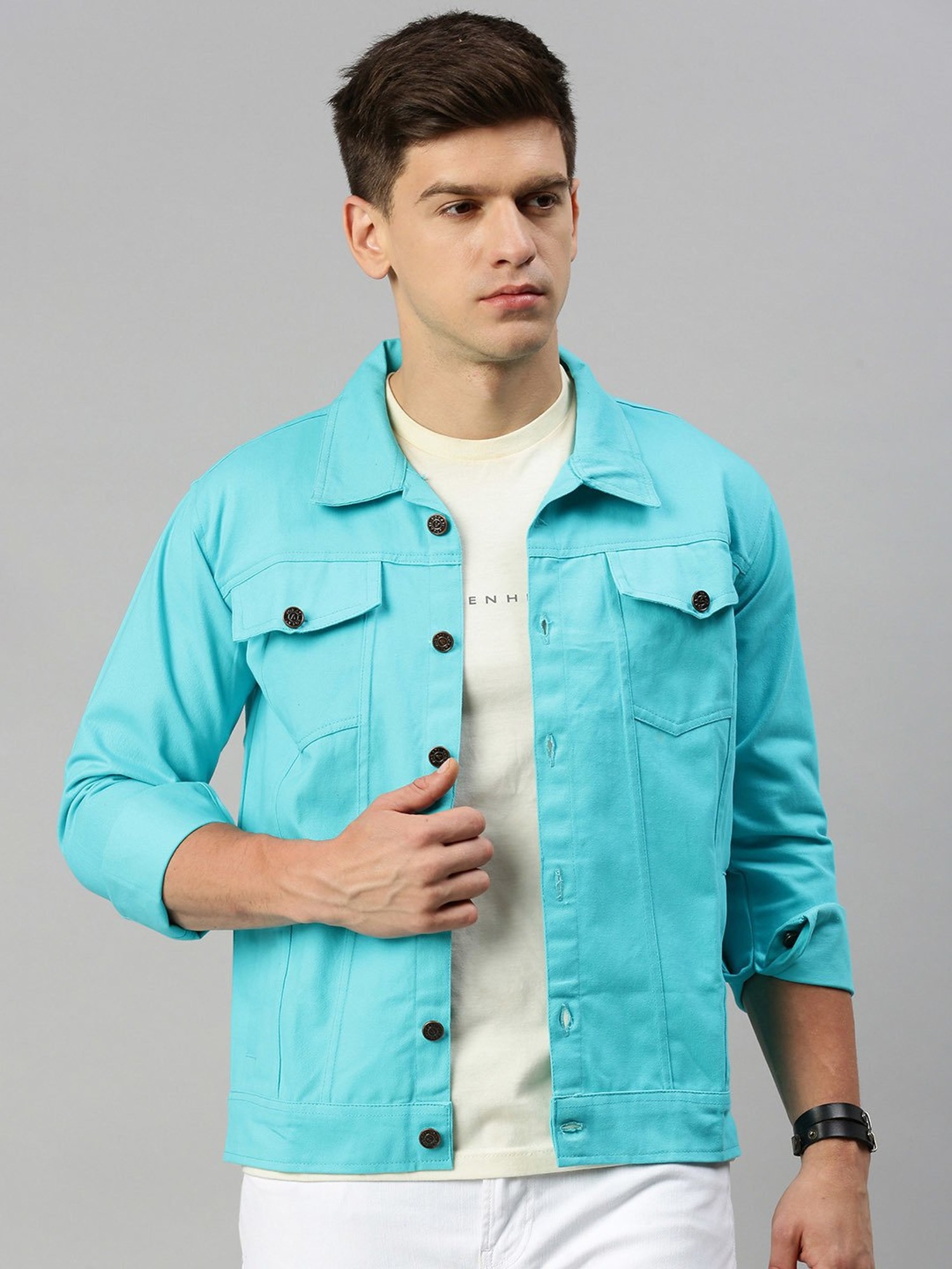 CINOCCI Full Sleeve Colorblock Men Denim Jacket - Buy CINOCCI Full Sleeve  Colorblock Men Denim Jacket Online at Best Prices in India | Flipkart.com
