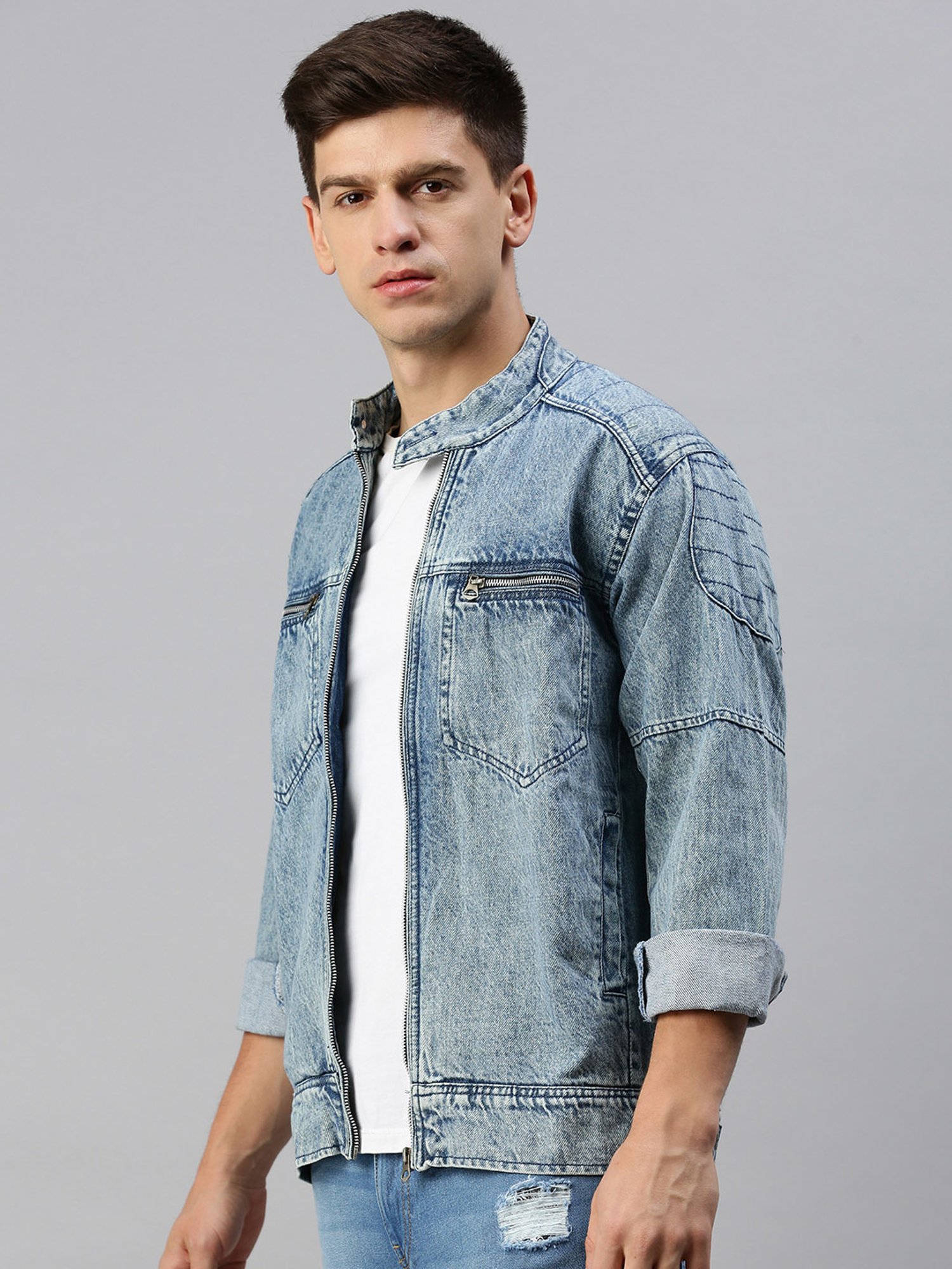 Winter Men's Moto Denim Jacket - 2023 Winter – Jeans4you.shop