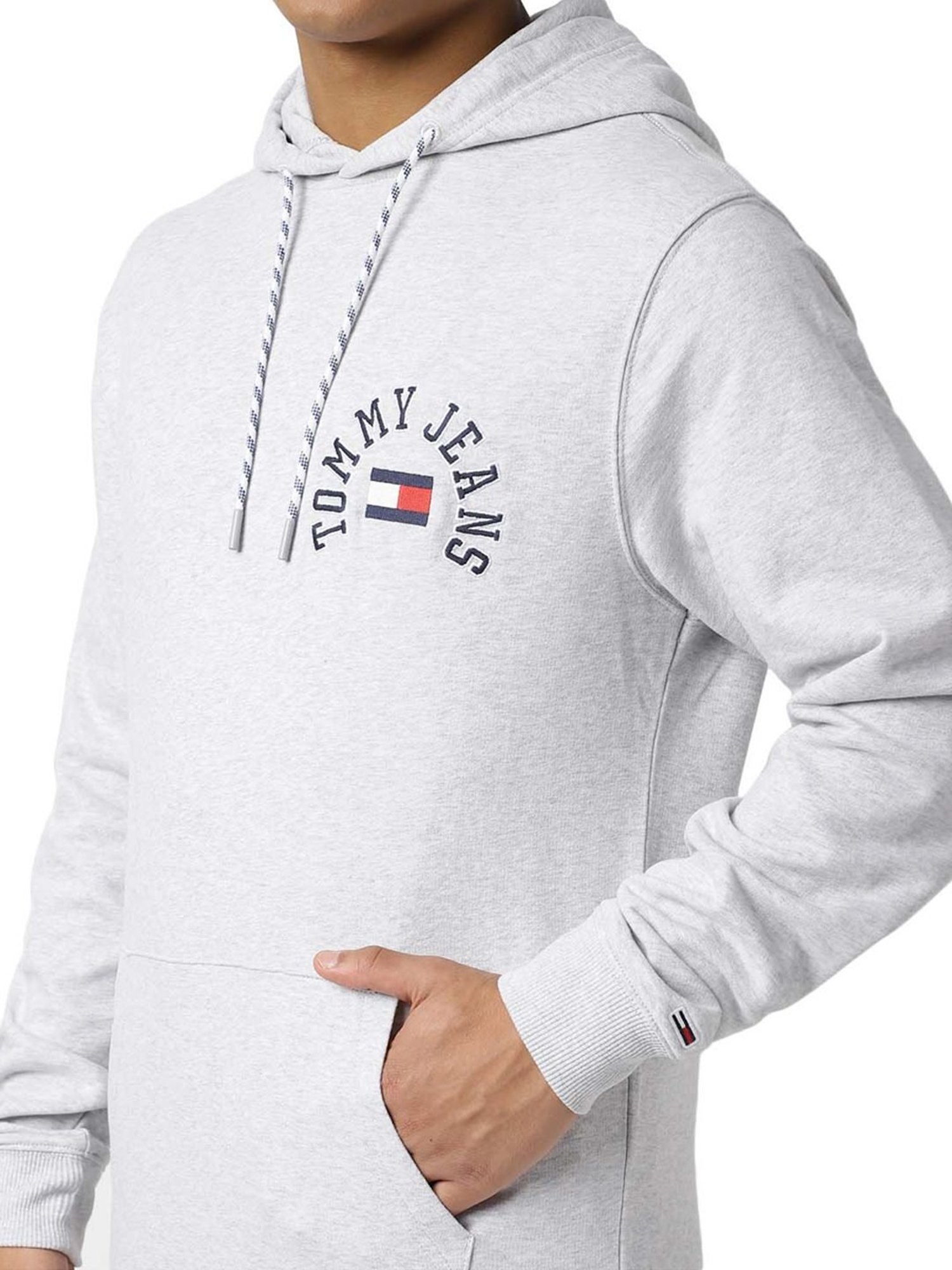 Grey tommy hilfiger hoodie cheap