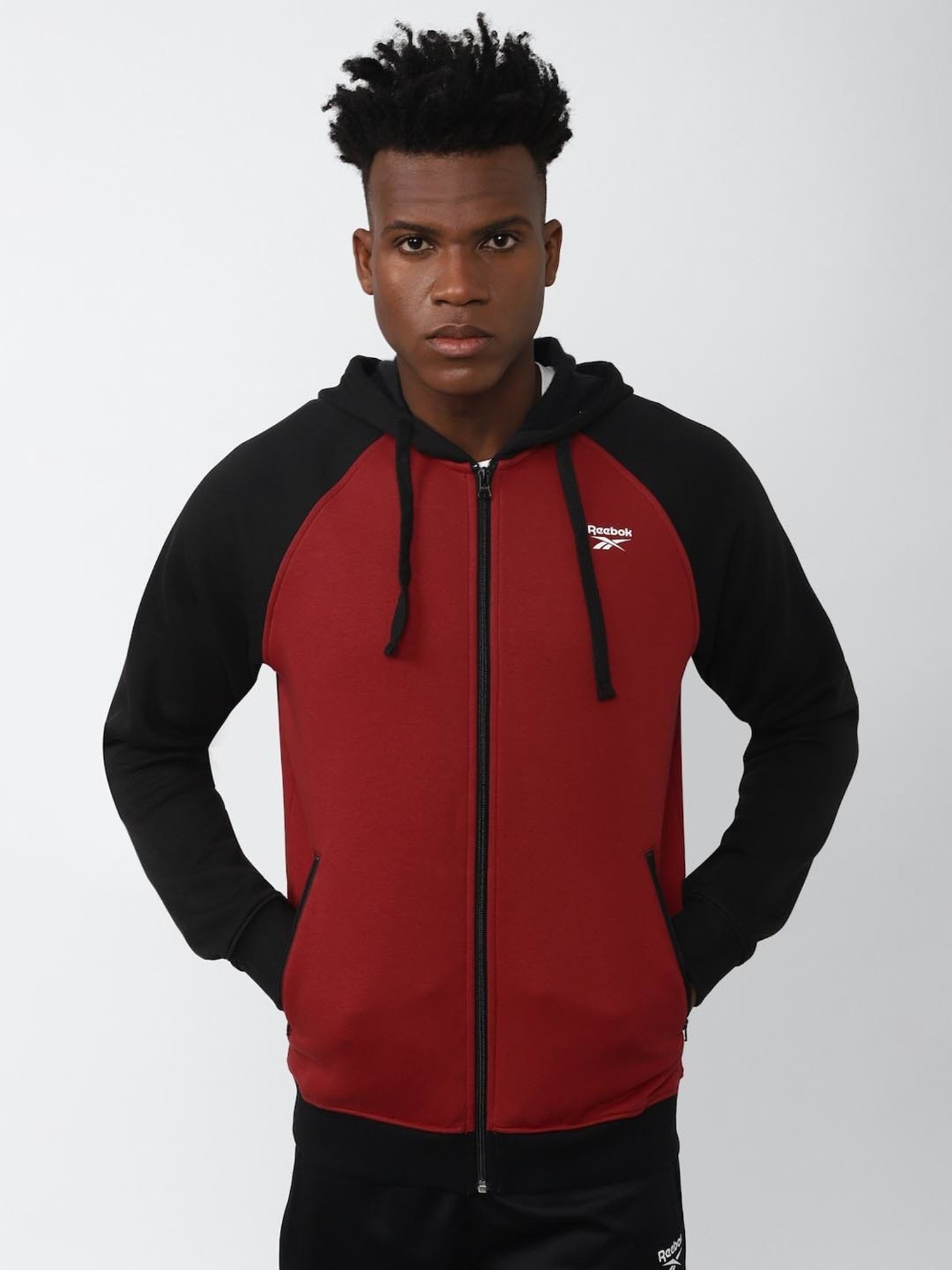 Reebok full zip on sale hoodie